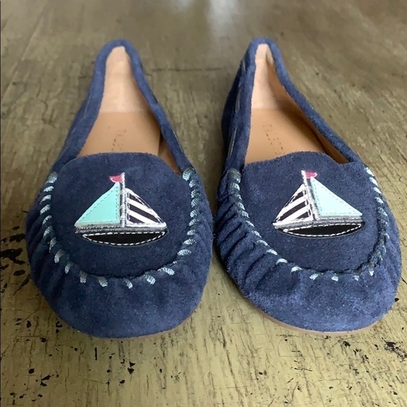TALBOTS Indigo Blue Everson Novelty Mocassins - Picture 7 of 12
